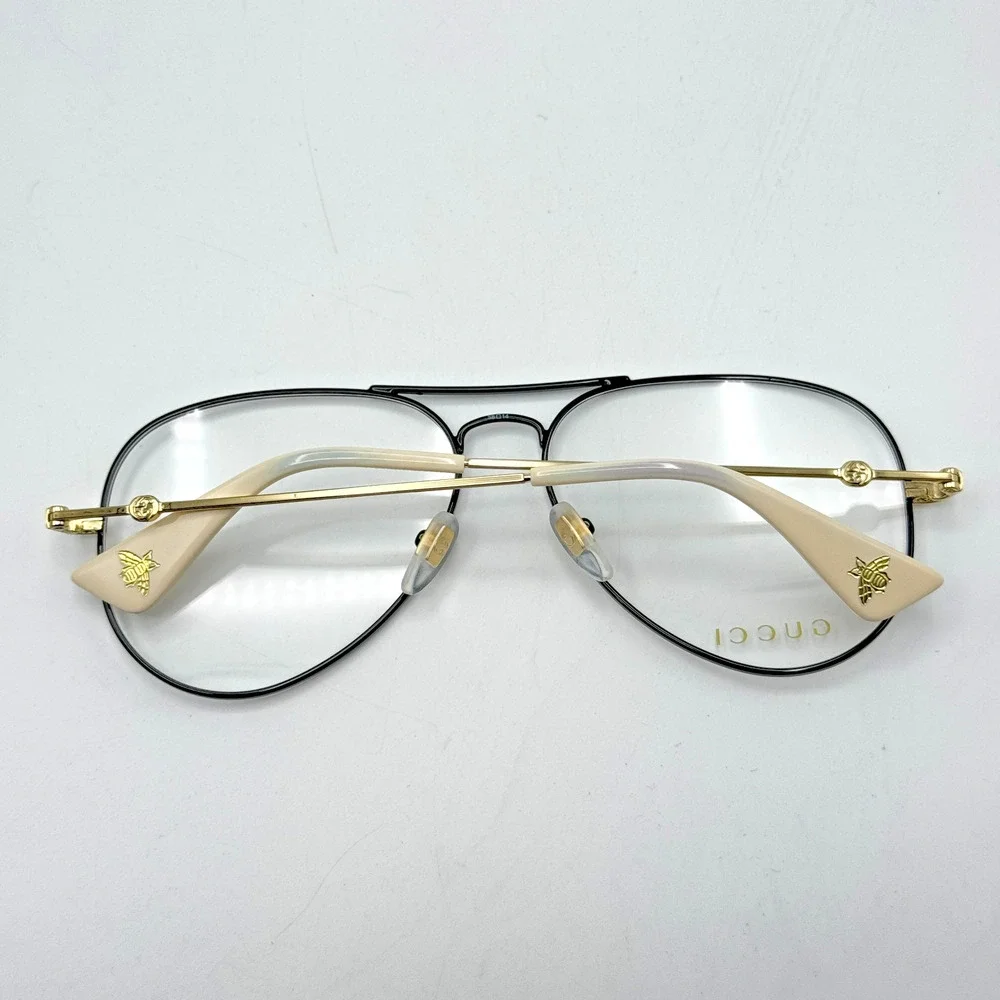 Gucci Eyeglasses Frame GG05150 001 Black Aviator 58-14-145 New Authentic